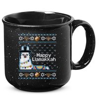 Funny Ugly Hanukkah Sweater, Llama Llamakkah 15oz Campfire Ceramic Mug