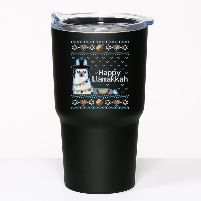 Funny Ugly Hanukkah Sweater, Llama Llamakkah Tumbler