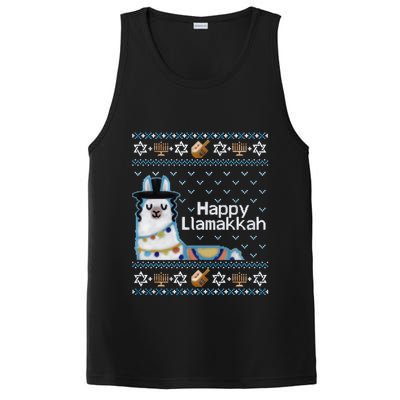 Funny Ugly Hanukkah Sweater, Llama Llamakkah PosiCharge Competitor Tank