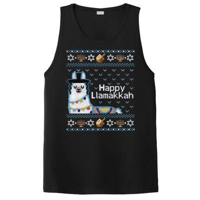 Funny Ugly Hanukkah Sweater, Llama Llamakkah PosiCharge Competitor Tank