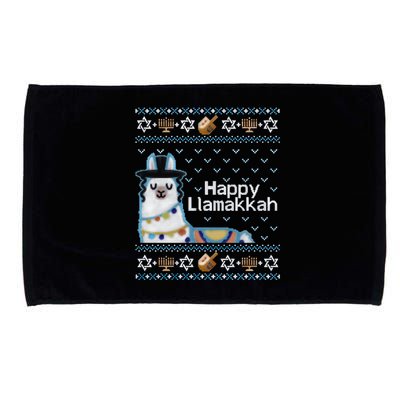 Funny Ugly Hanukkah Sweater, Llama Llamakkah Microfiber Hand Towel