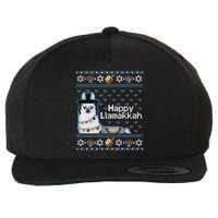 Funny Ugly Hanukkah Sweater, Llama Llamakkah Wool Snapback Cap