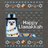 Funny Ugly Hanukkah Sweater, Llama Llamakkah Cotton Canvas Backpack
