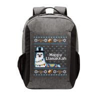 Funny Ugly Hanukkah Sweater, Llama Llamakkah Vector Backpack