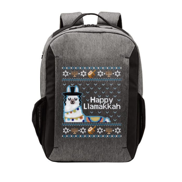 Funny Ugly Hanukkah Sweater, Llama Llamakkah Vector Backpack