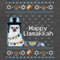 Funny Ugly Hanukkah Sweater, Llama Llamakkah Vector Backpack
