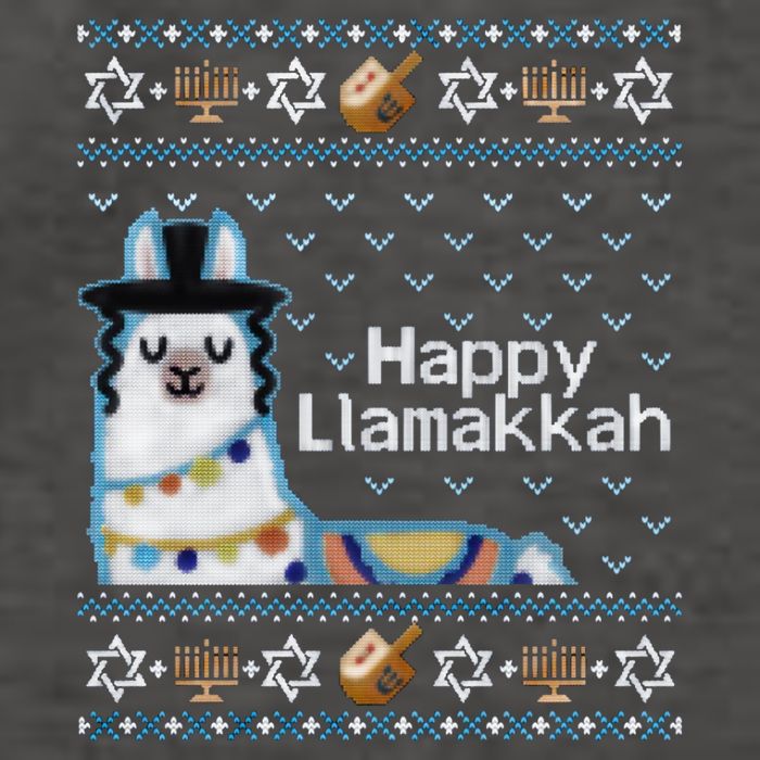 Funny Ugly Hanukkah Sweater, Llama Llamakkah Vector Backpack