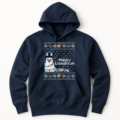 Funny Ugly Hanukkah Sweater, Llama Llamakkah Hoodie