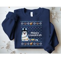 Funny Ugly Hanukkah Sweater, Llama Llamakkah Sweatshirt