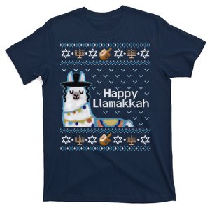 Funny Ugly Hanukkah Sweater, Llama Llamakkah T-Shirt