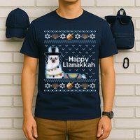 Funny Ugly Hanukkah Sweater, Llama Llamakkah T-Shirt