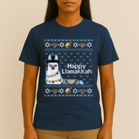 Funny Ugly Hanukkah Sweater, Llama Llamakkah T-Shirt