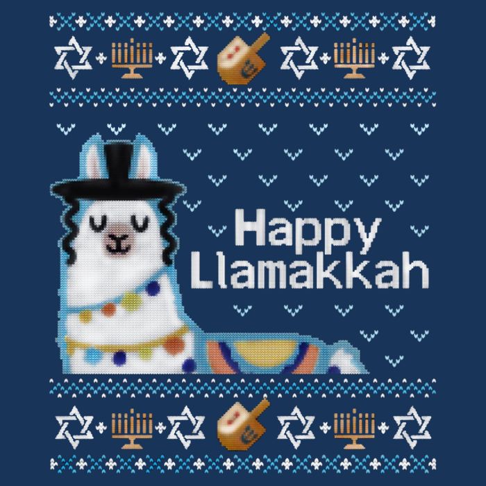 Funny Ugly Hanukkah Sweater, Llama Llamakkah T-Shirt