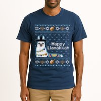 Funny Ugly Hanukkah Sweater, Llama Llamakkah Tall T-Shirt