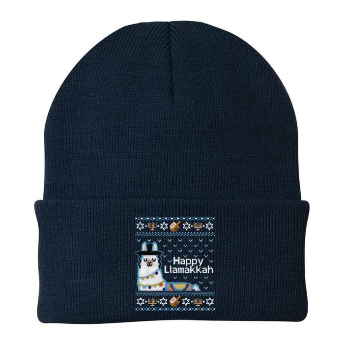 Funny Ugly Hanukkah Sweater, Llama Llamakkah Beanie
