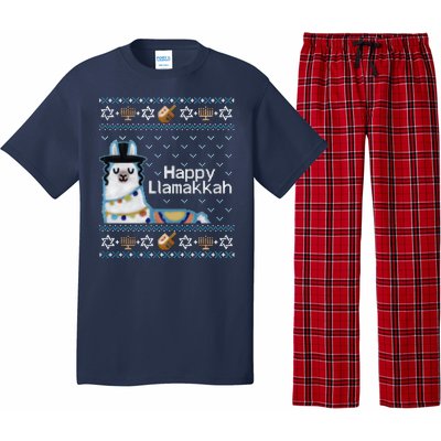 Funny Ugly Hanukkah Sweater, Llama Llamakkah Pajama Set