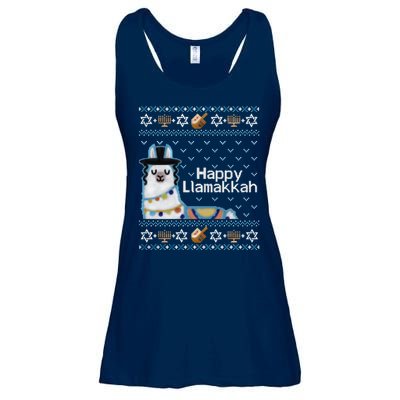 Funny Ugly Hanukkah Sweater, Llama Llamakkah Ladies Essential Flowy Tank