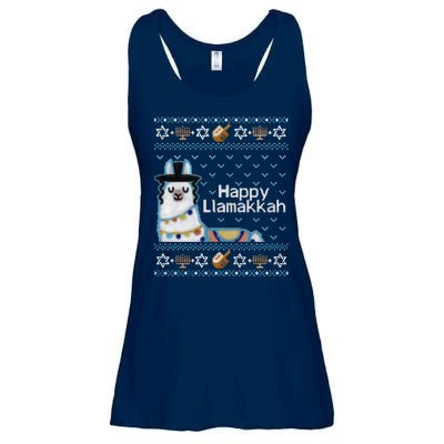 Funny Ugly Hanukkah Sweater, Llama Llamakkah Ladies Essential Flowy Tank