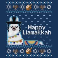 Funny Ugly Hanukkah Sweater, Llama Llamakkah Poster