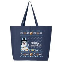 Funny Ugly Hanukkah Sweater, Llama Llamakkah 25L Jumbo Tote