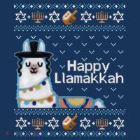 Funny Ugly Hanukkah Sweater, Llama Llamakkah Toddler Sweatshirt