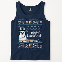 Funny Ugly Hanukkah Sweater, Llama Llamakkah Tank Top