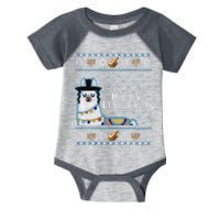 Funny Ugly Hanukkah Sweater, Llama Llamakkah Infant Baby Jersey Bodysuit