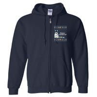 Funny Ugly Hanukkah Sweater, Llama Llamakkah Full Zip Hoodie