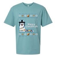 Funny Ugly Hanukkah Sweater, Llama Llamakkah Sueded Cloud Jersey T-Shirt
