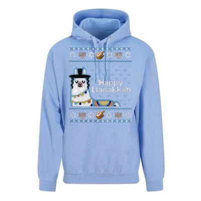 Funny Ugly Hanukkah Sweater, Llama Llamakkah Unisex Surf Hoodie