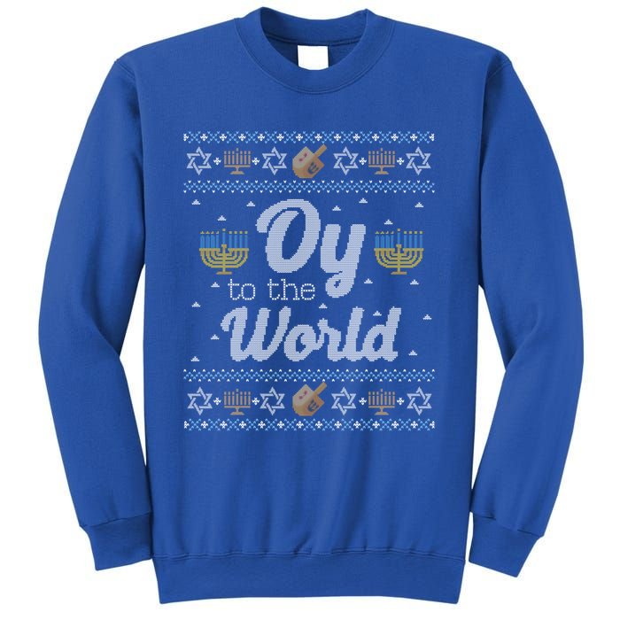 Funny Ugly Hanukkah Sweater Oy To The World Gift Sweatshirt