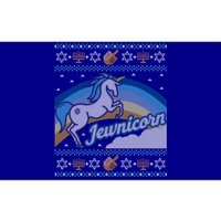 Funny Ugly Hanukkah Sweater Unicorn Jewnicorn Gift Bumper Sticker