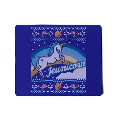 Funny Ugly Hanukkah Sweater Unicorn Jewnicorn Gift Mousepad