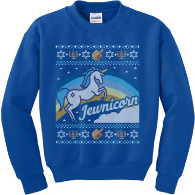 Funny Ugly Hanukkah Sweater Unicorn Jewnicorn Gift Kids Sweatshirt