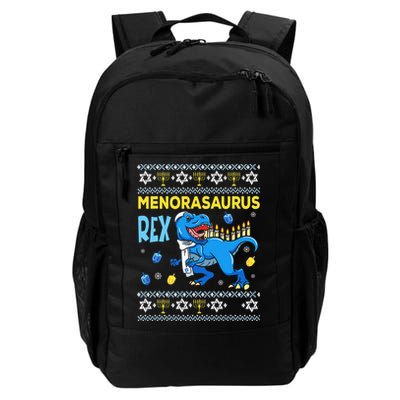 Funny Ugly Hanukkah Sweater Menorasaurus Rex Menorah  Backpack