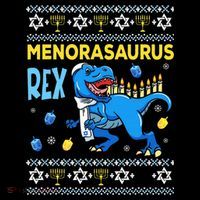 Funny Ugly Hanukkah Sweater Menorasaurus Rex Menorah  Bag