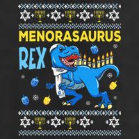 Funny Ugly Hanukkah Sweater Menorasaurus Rex Menorah  25L Jumbo Tote