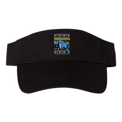 Funny Ugly Hanukkah Sweater Menorasaurus Rex Menorah  Visor