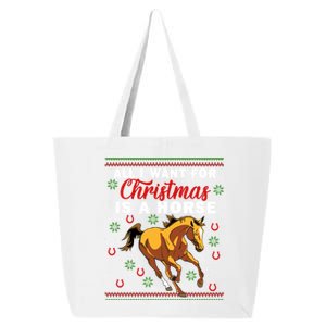 Funny Ugly I Want For Christmas Is A Horse Gift 25L Jumbo Tote