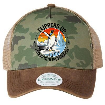 Flippers Up I Stand With The Penguins Arctic Pride Fan Legacy Tie Dye Trucker Hat