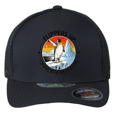 Flippers Up I Stand With The Penguins Arctic Pride Fan Flexfit Unipanel Trucker Cap
