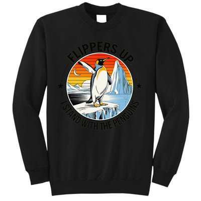 Flippers Up I Stand With The Penguins Arctic Pride Fan Sweatshirt