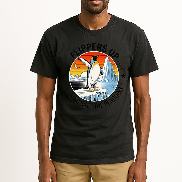 Flippers Up I Stand With The Penguins Arctic Pride Fan Tall T-Shirt