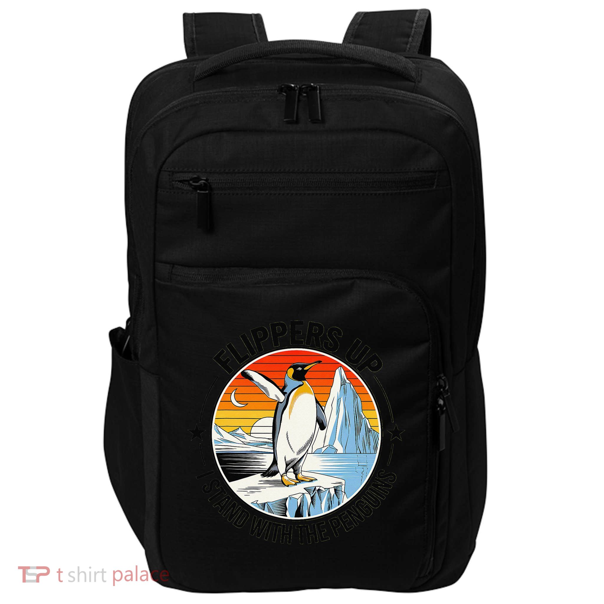 Flippers Up I Stand With The Penguins Arctic Pride Fan Impact Tech Backpack
