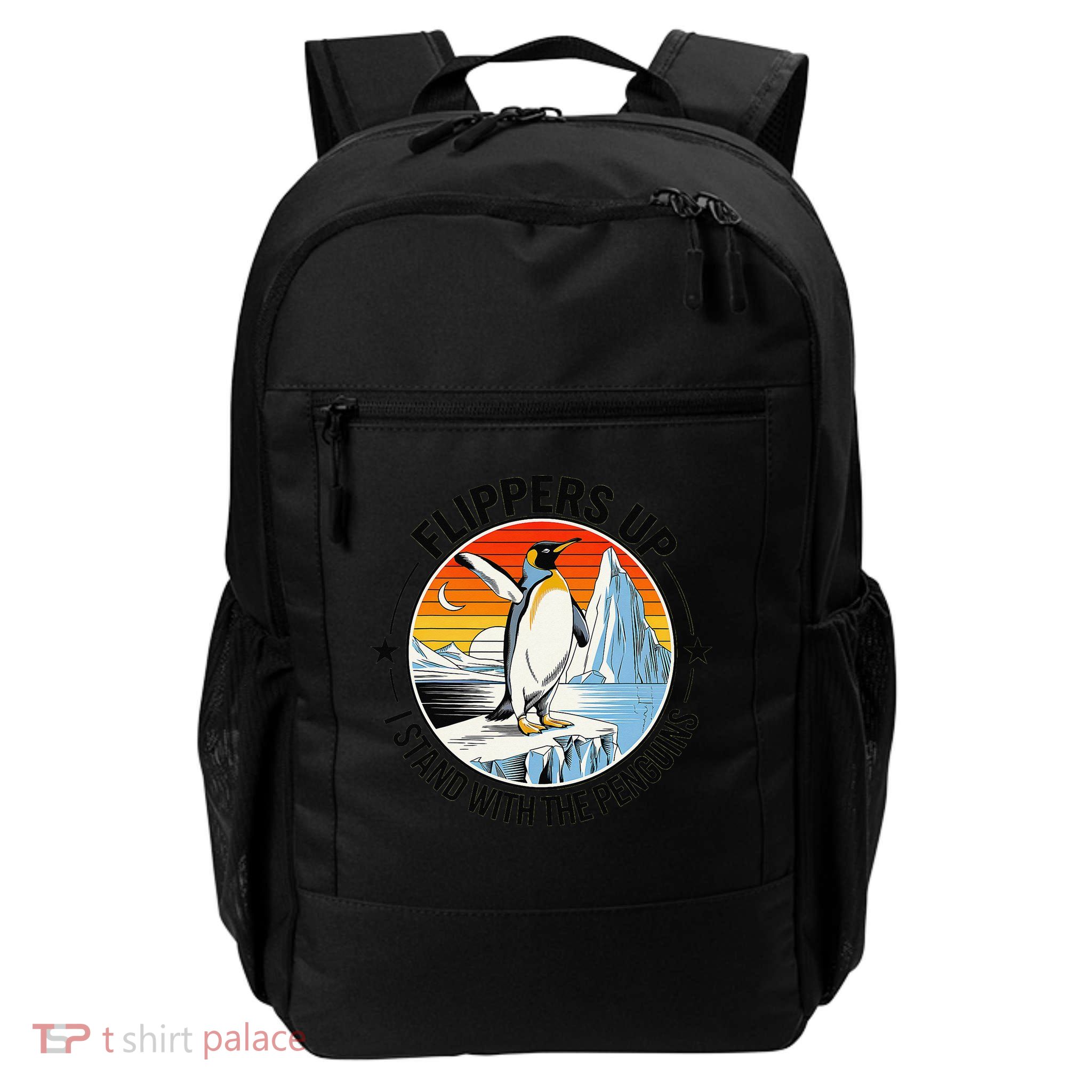 Flippers Up I Stand With The Penguins Arctic Pride Fan Backpack