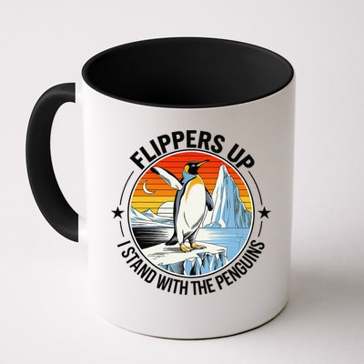 Flippers Up I Stand With The Penguins Arctic Pride Fan Mug