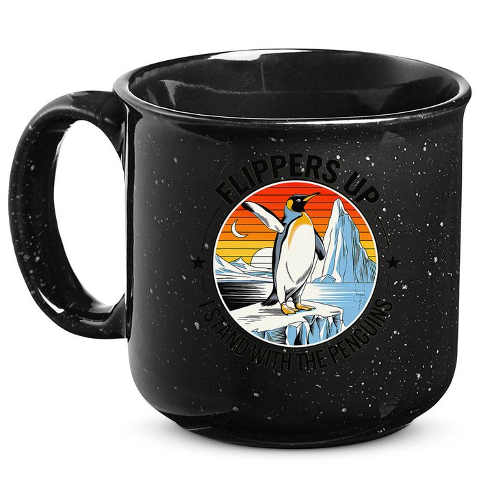 Flippers Up I Stand With The Penguins Arctic Pride Fan 15oz Campfire Ceramic Mug