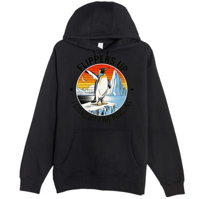 Flippers Up I Stand With The Penguins Arctic Pride Fan Premium Pullover Hoodie