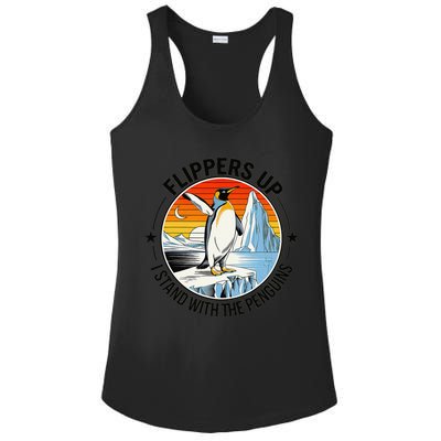 Flippers Up I Stand With The Penguins Arctic Pride Fan Ladies PosiCharge Competitor Racerback Tank