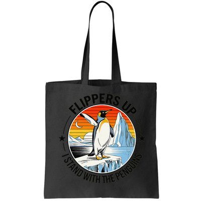 Flippers Up I Stand With The Penguins Arctic Pride Fan Bag